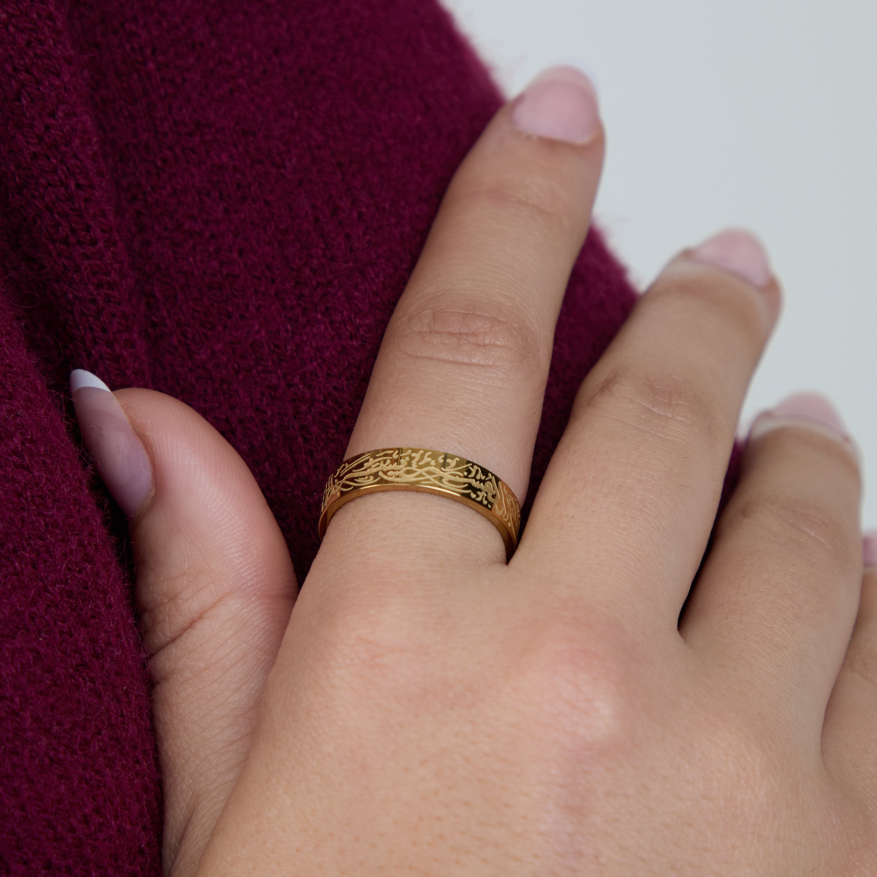 "With Hardship Comes Ease" Ring