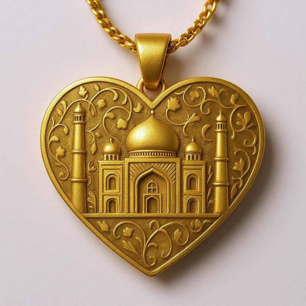 "Taj Mahal" Heart Necklace