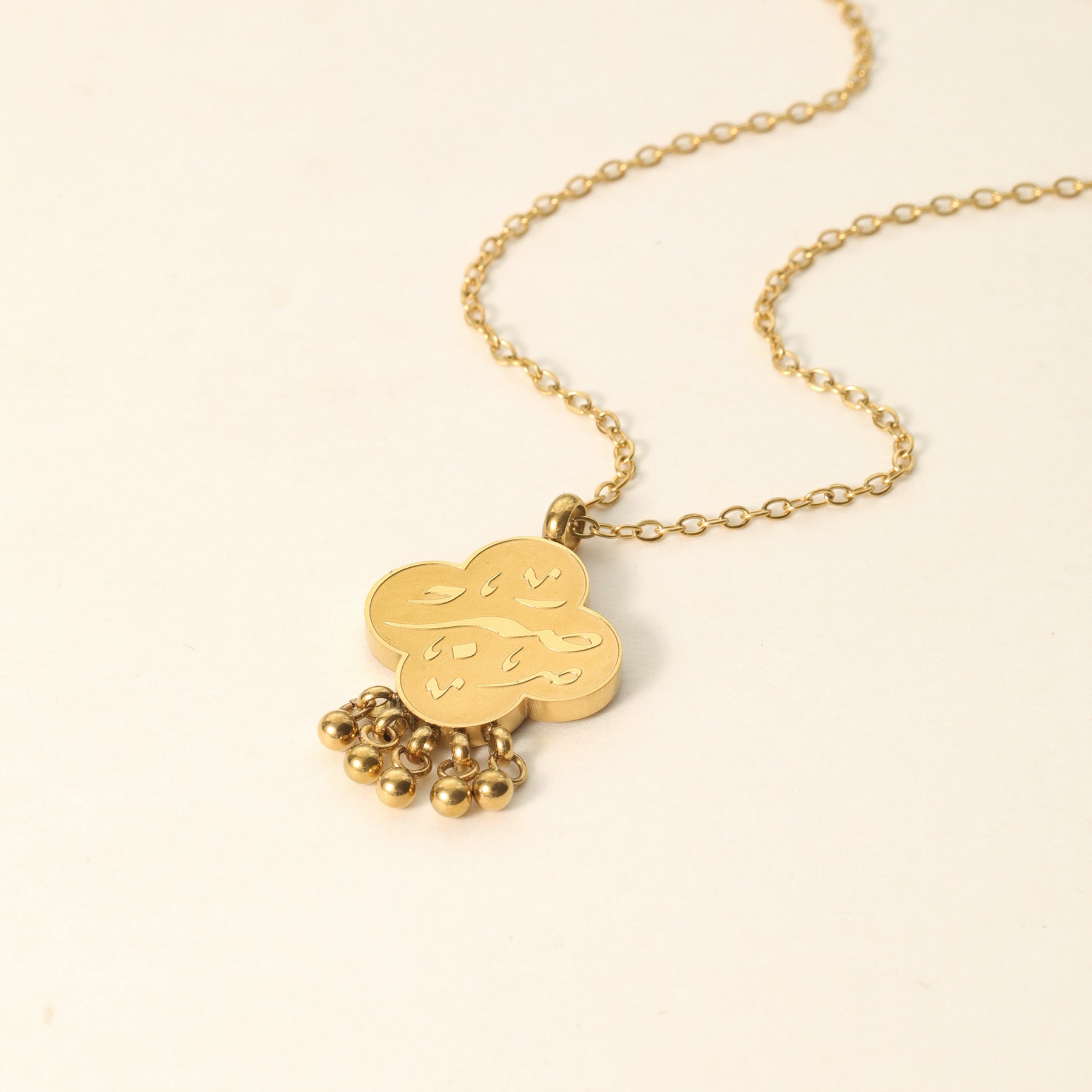 "Sabr" Dangling Dotted Necklace