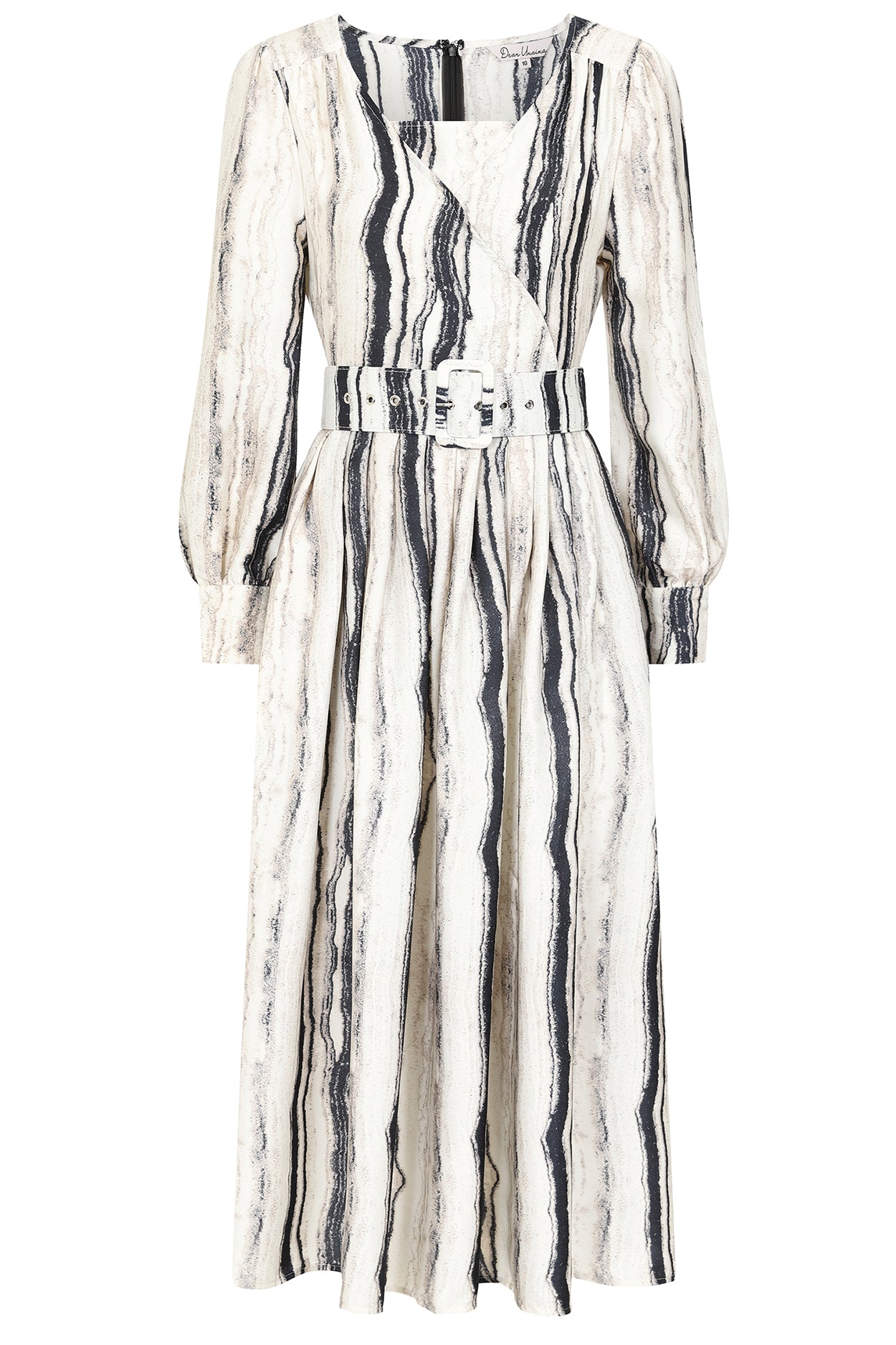 Halima Black and White Stripes Dress