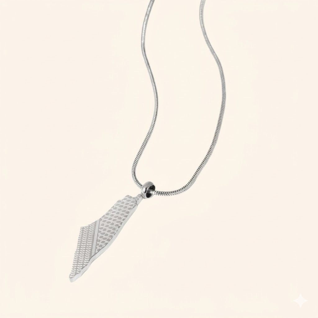 Palestine Keffiyeh Map Necklace