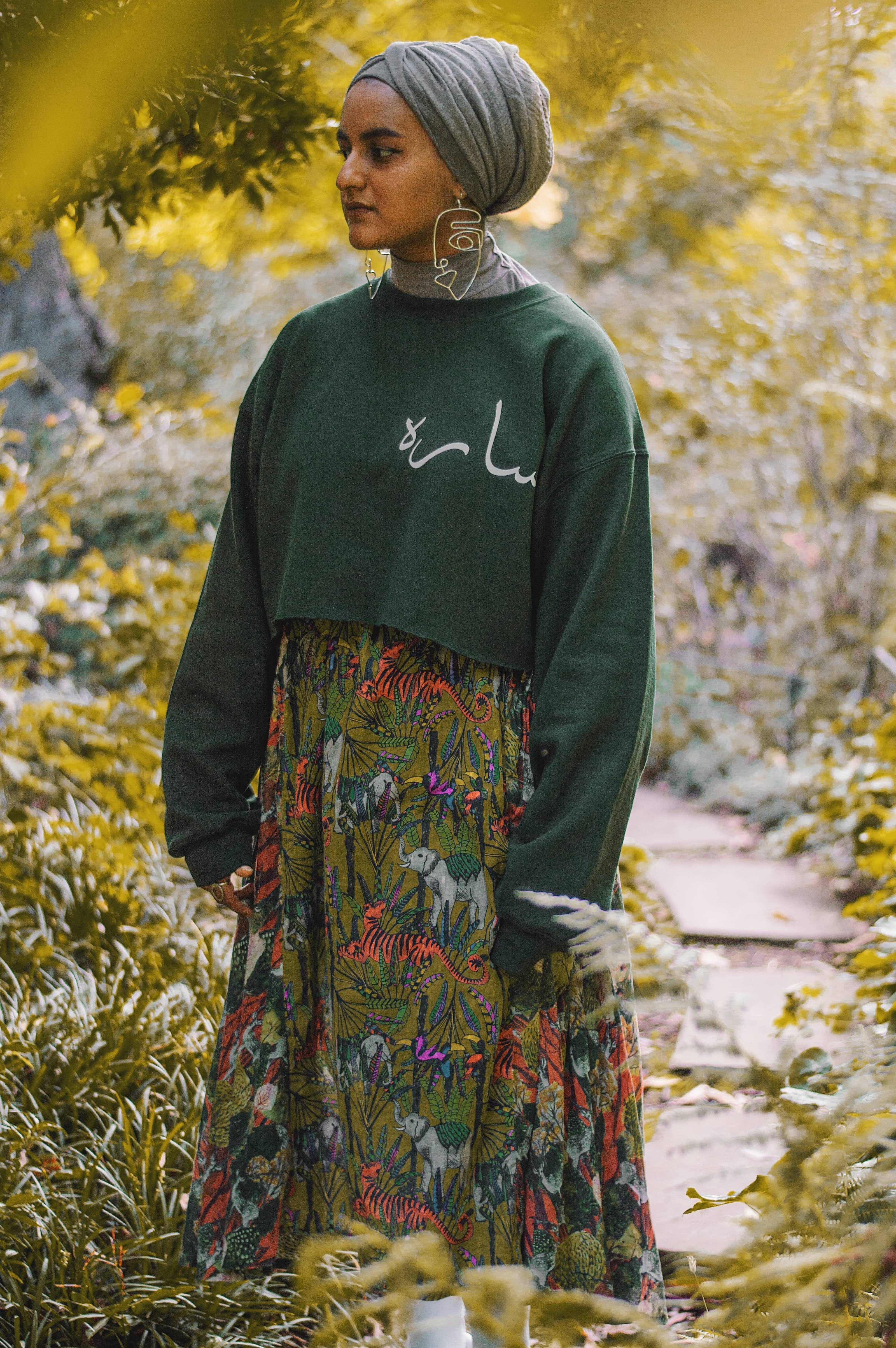Bottle Green Custom Jumper - Al-Huda Clothing