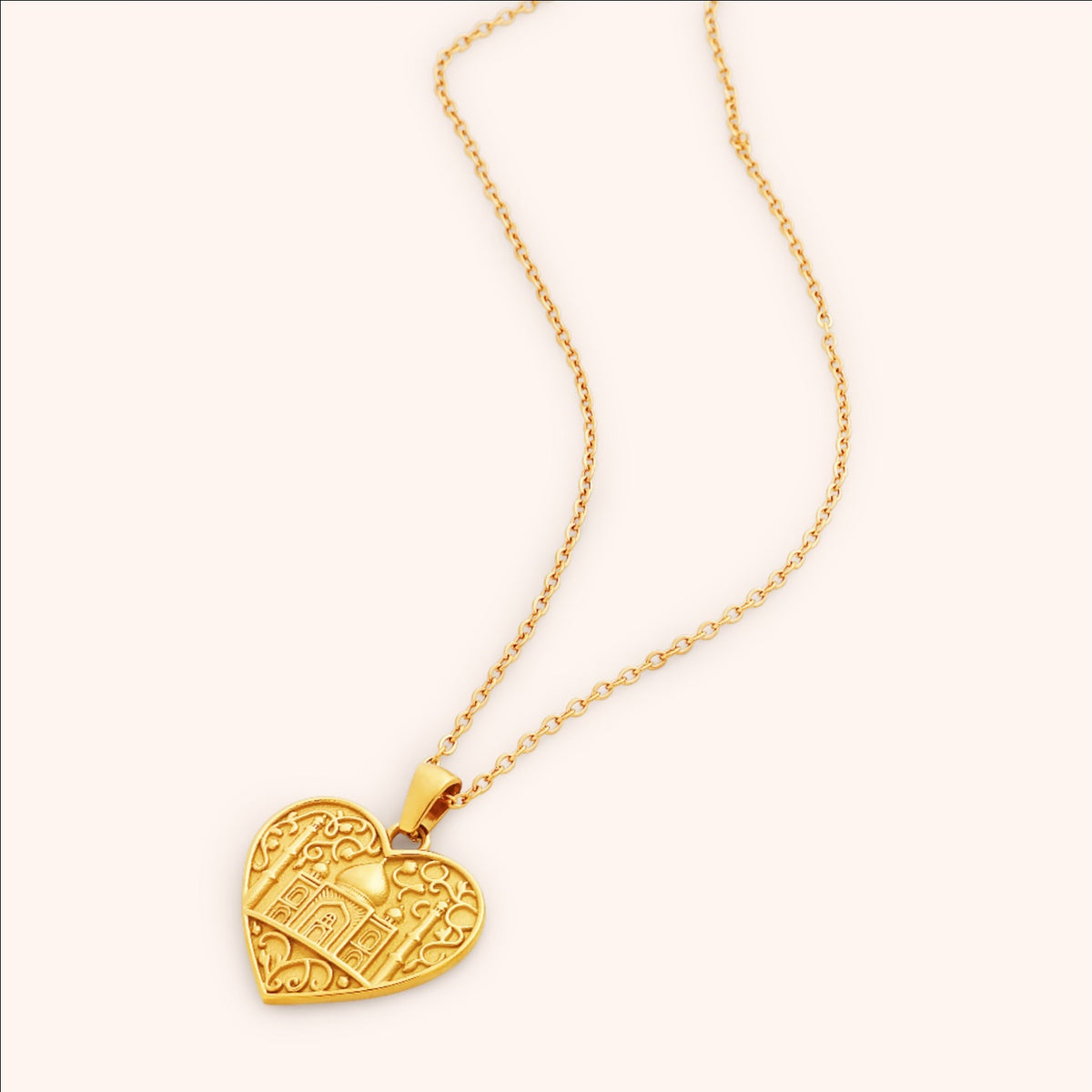 "Taj Mahal" Heart Necklace