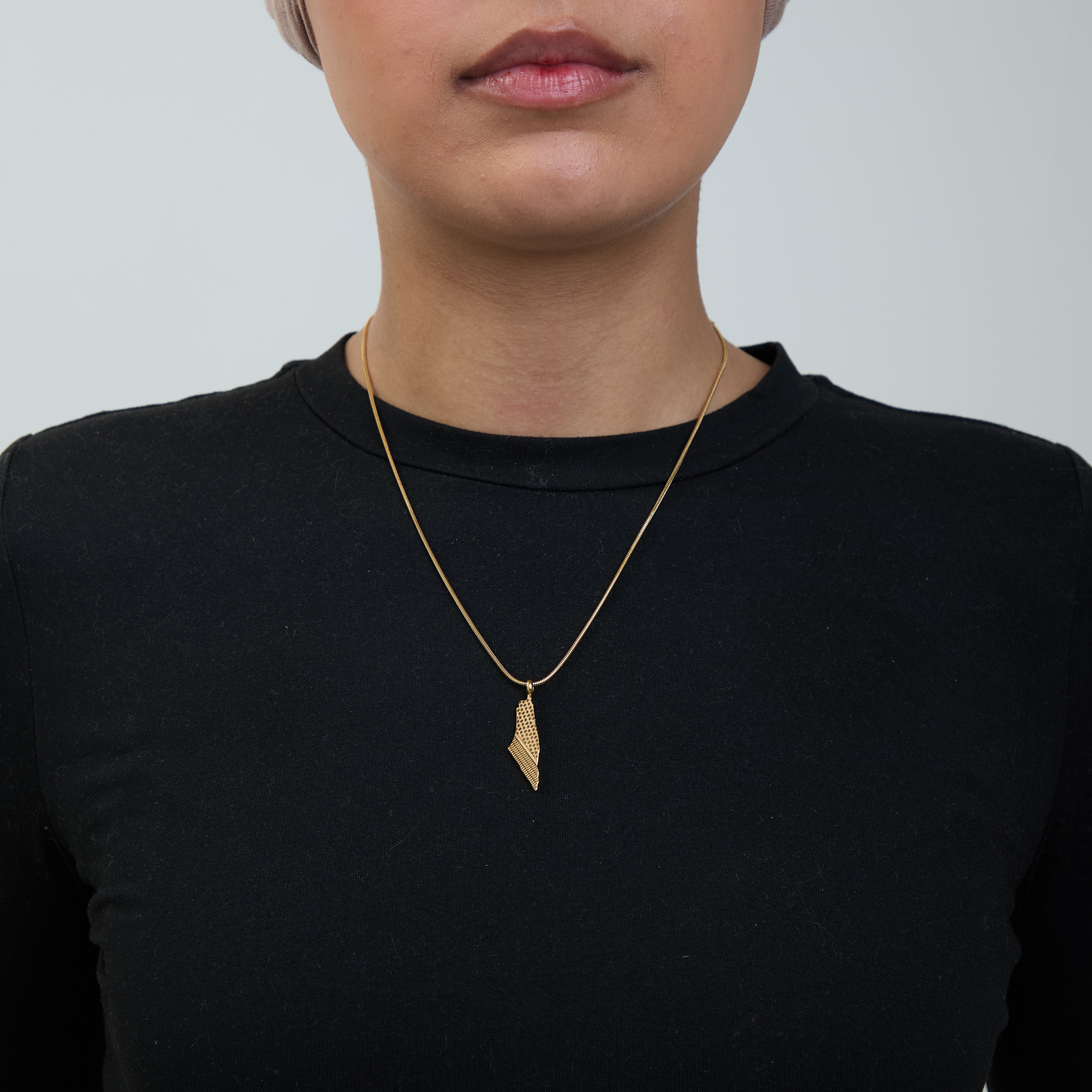 Palestine Keffiyeh Map Necklace