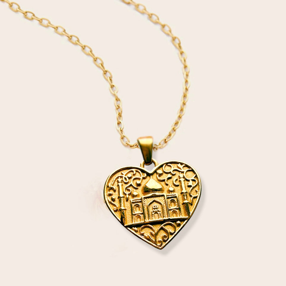 "Taj Mahal" Heart Necklace