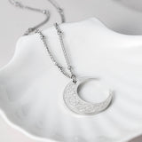 Verily, with hardship comes ease | Crescent Necklace