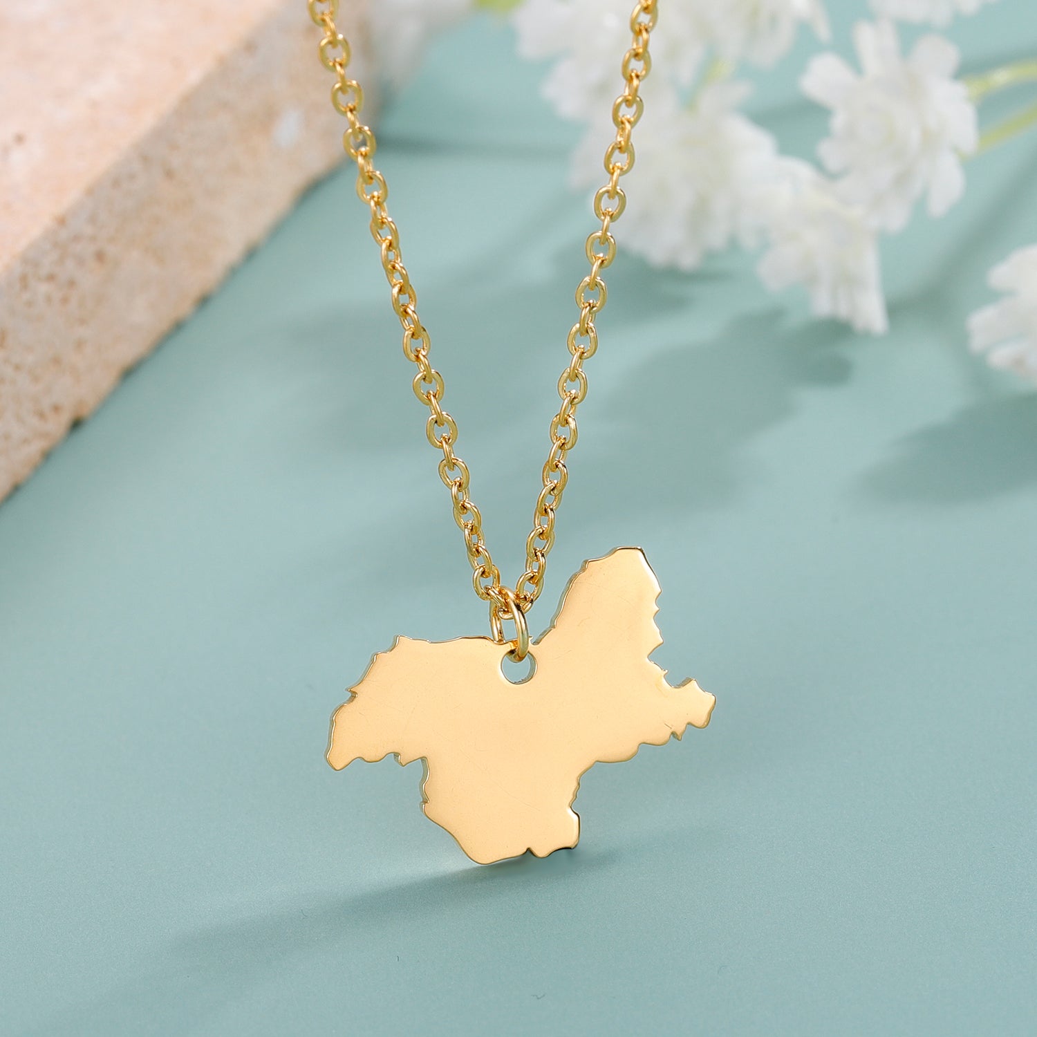 Kashmir Map Necklace