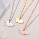 Afghanistan Map Necklace