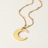 Verily, with hardship comes ease | Crescent Necklace